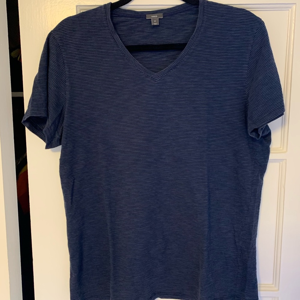 Blue striped linen v neck - Vince